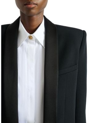 Balmain Cropped Grain De Poudre Jacket