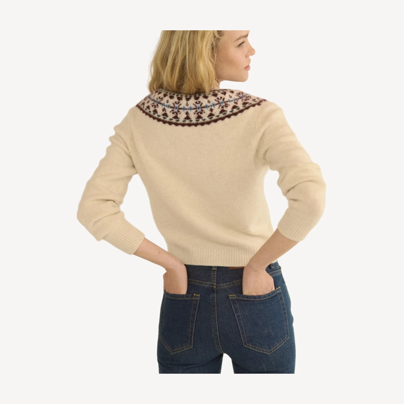 OLYMPE CASHMERE CARDIGAN -- COTTAGE