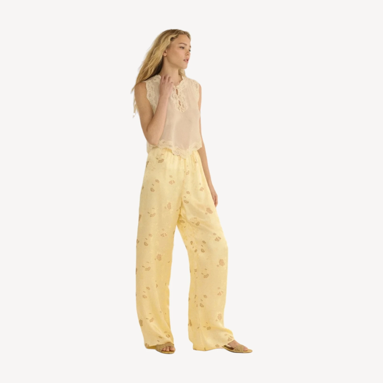 LAVONA PANT -- CITRONE TAPPEZZERIA JACQUARD
