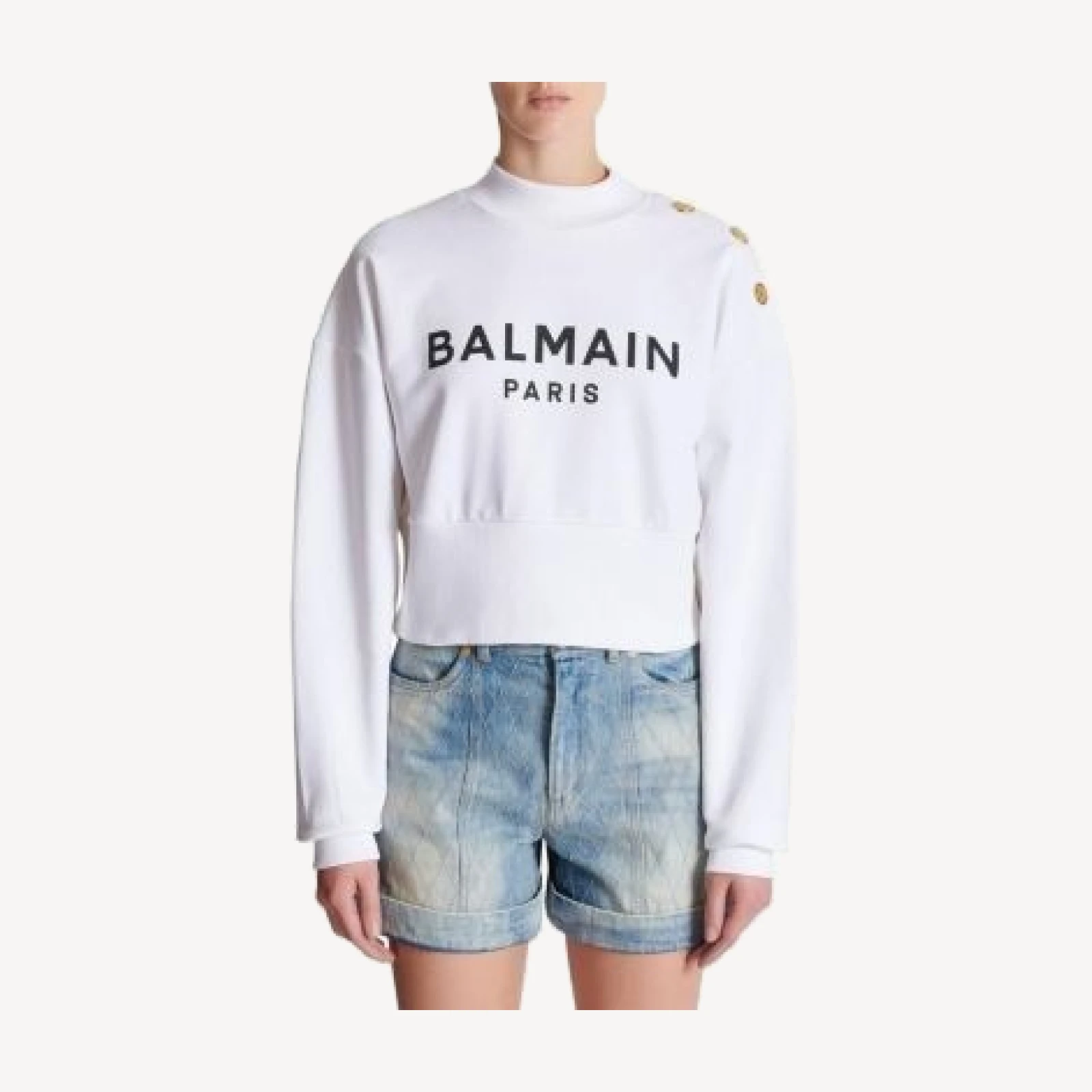 Balmain Printed Balmain Paris Sweatshirt