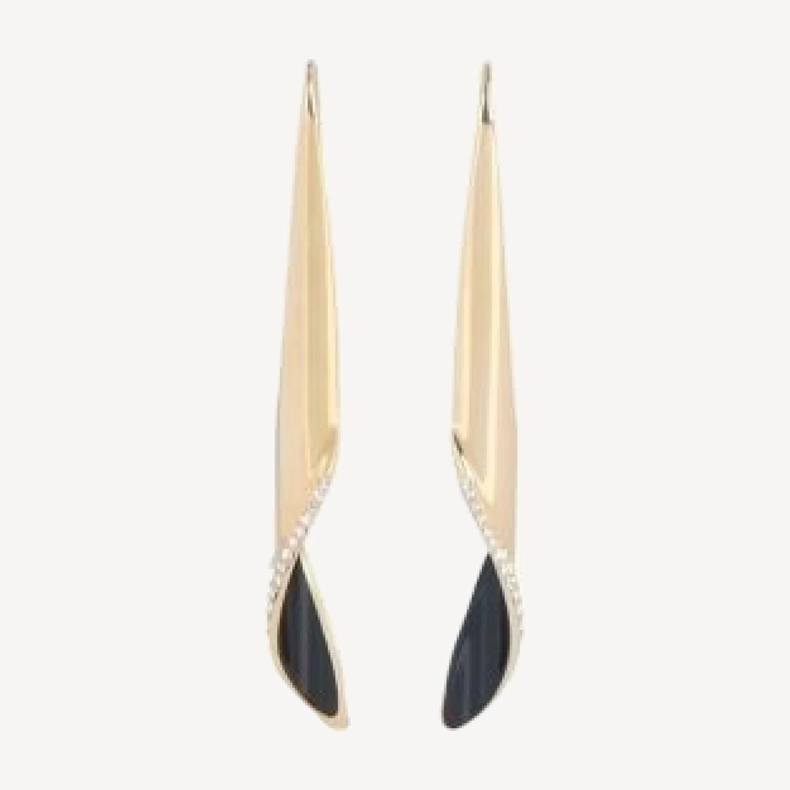 Balmain Organic Twist Earrings in Lacquered Brass