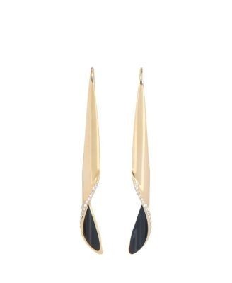 Balmain Organic Twist Earrings in Lacquered Brass
