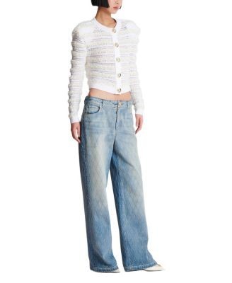 Balmain Diamond Washed Denim Straight-Fit Jeans