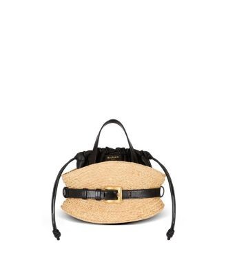 Balmain Shuffle Bag in Raffia