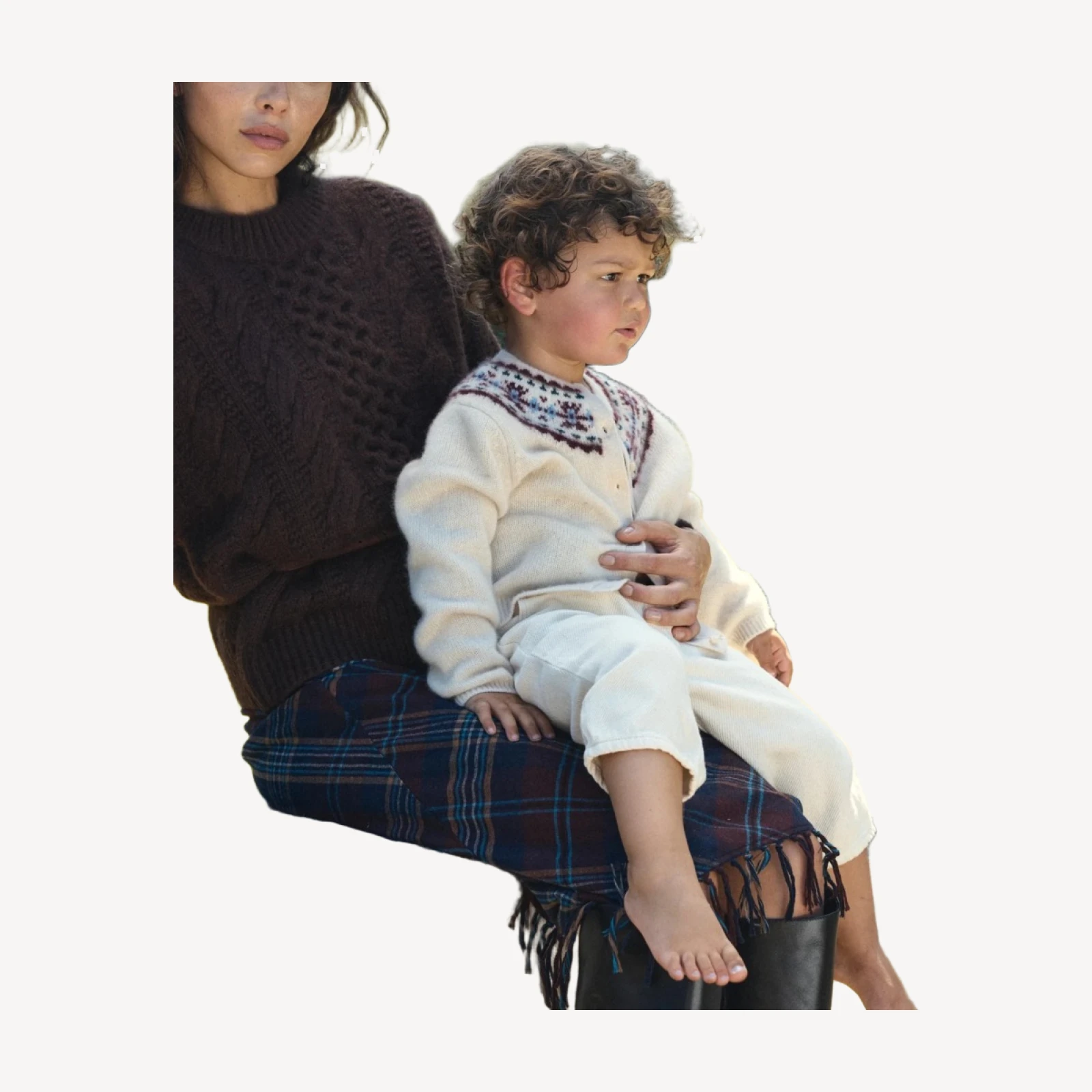 LITTLE OLYMPE CASHMERE CARDIGAN -- COTTAGE