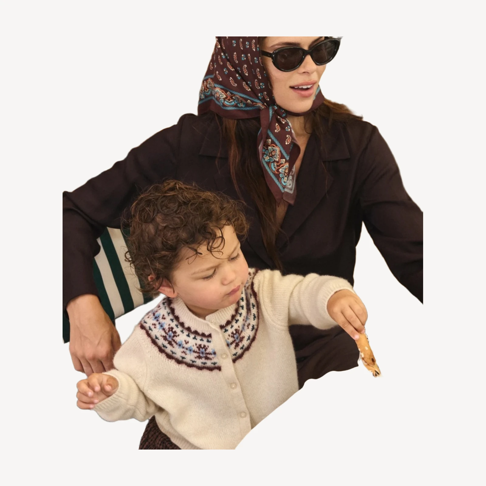 LITTLE OLYMPE CASHMERE CARDIGAN -- COTTAGE