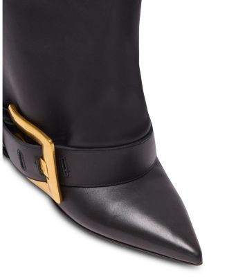 Balmain Women's Anthem Calfskin Leather Boots