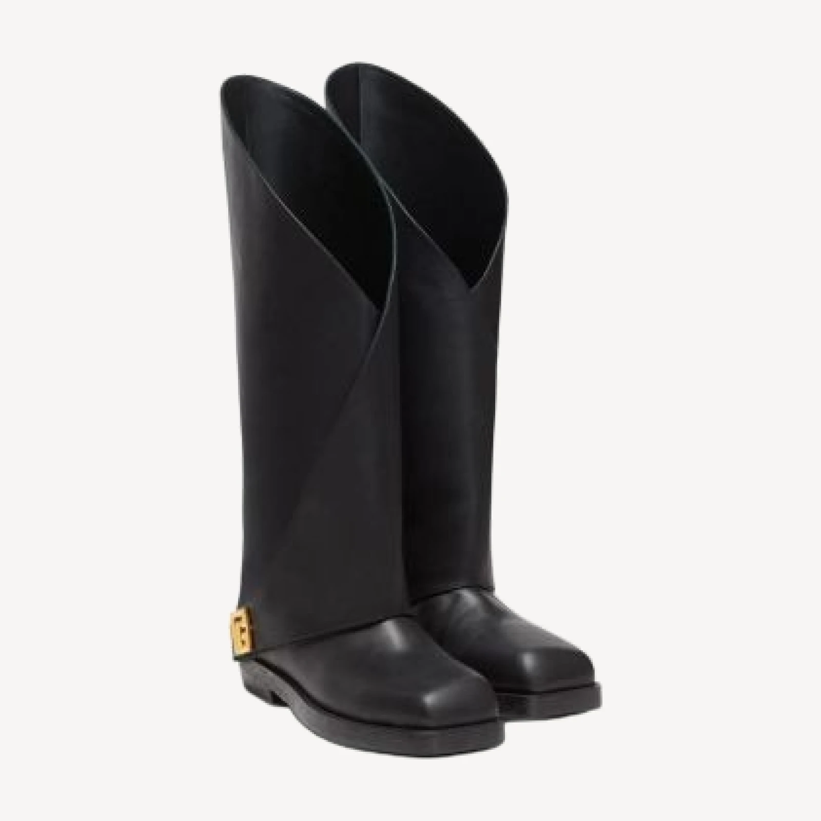 Balmain Women's Twist Flat Leather Boots