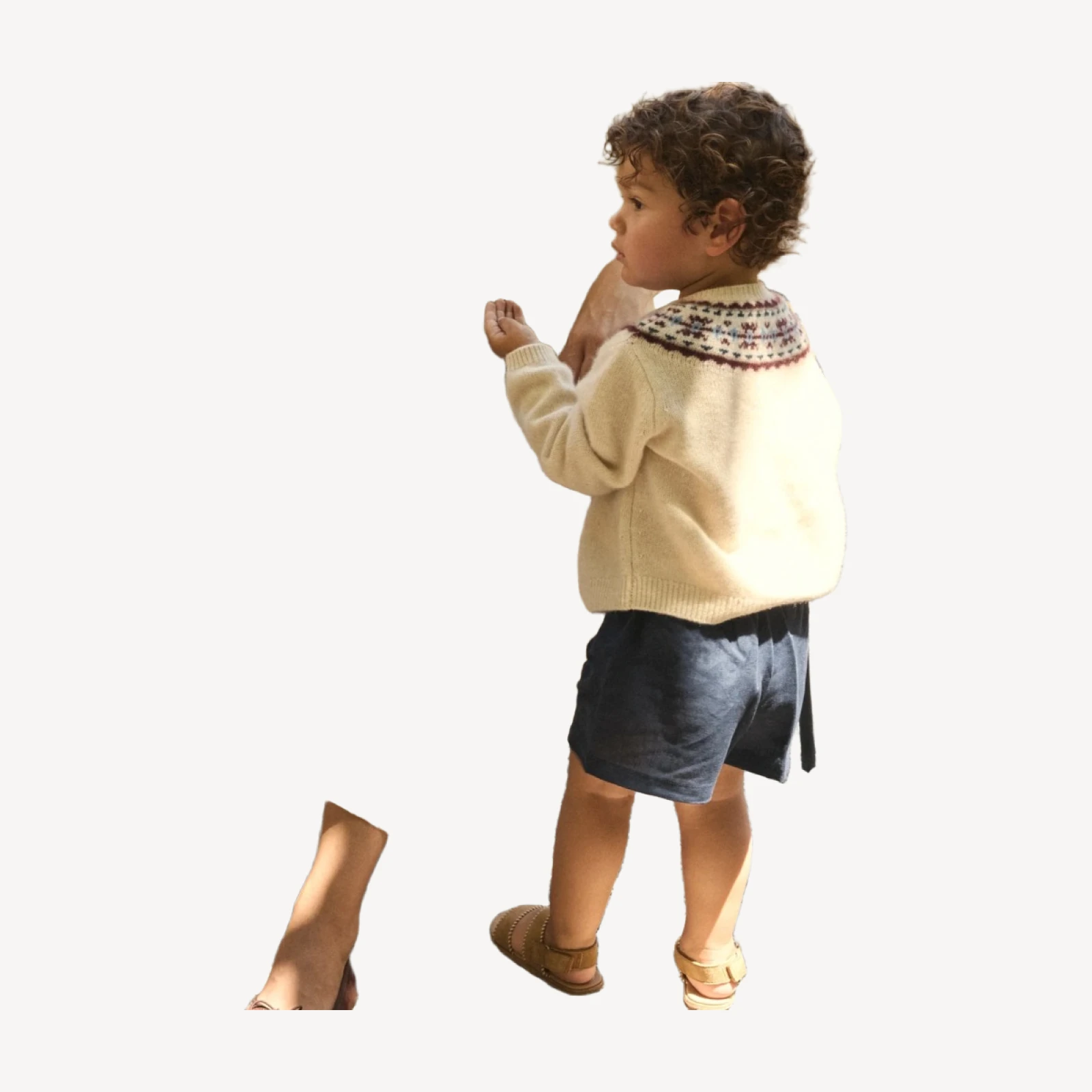 LITTLE OLYMPE CASHMERE CARDIGAN -- COTTAGE