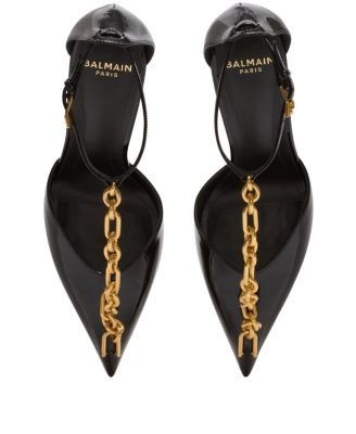 Balmain Women's Sync Patent Leather Stilettos with Pointed Toe Pumps