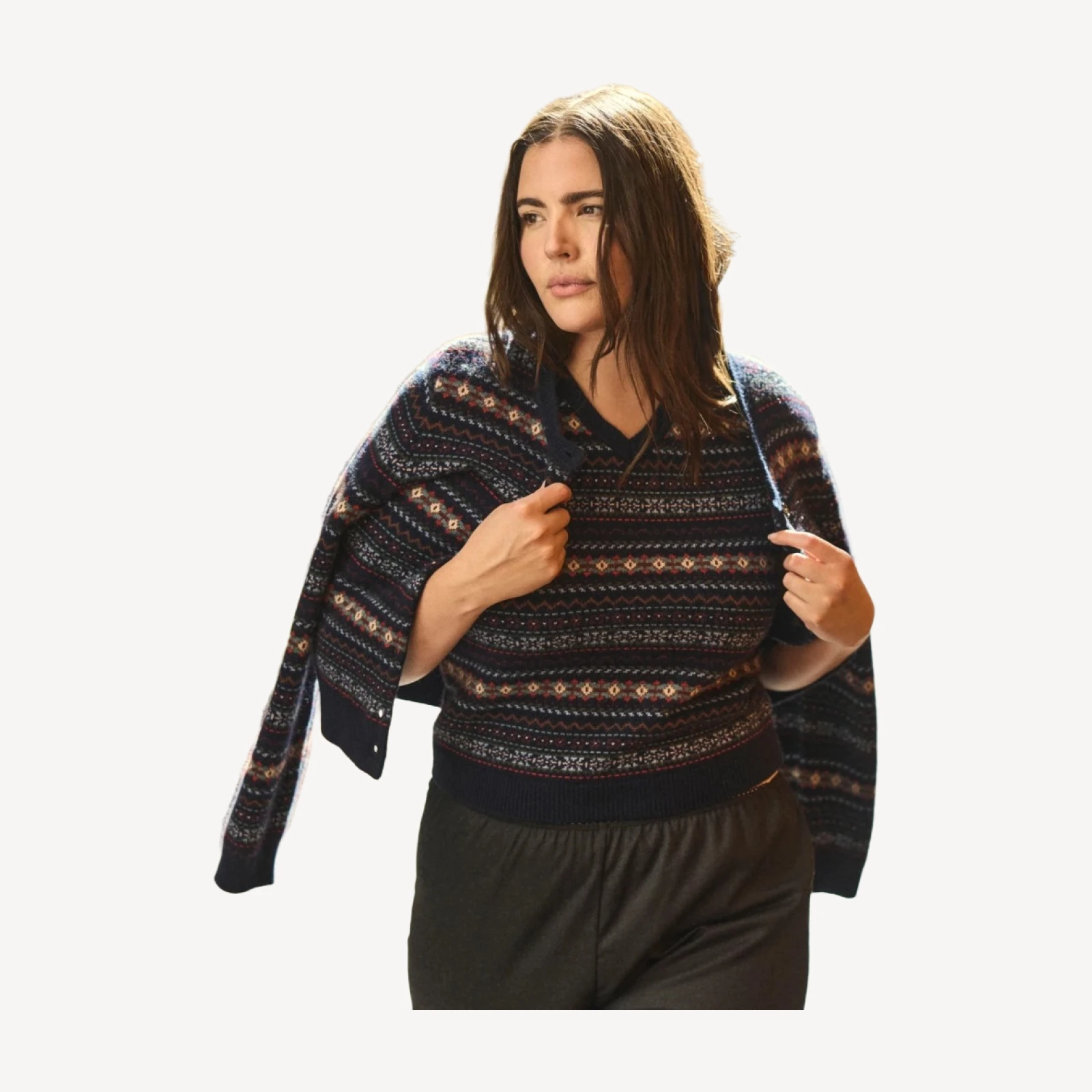 VINCENT VEST -- NAVY DASHWOOD FAIR ISLE