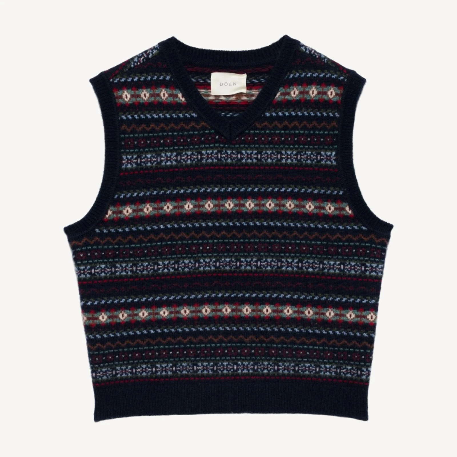 VINCENT VEST -- NAVY DASHWOOD FAIR ISLE