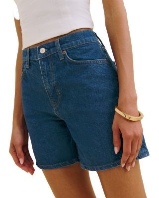 Reformation Ray Mid Rise Denim Shorts