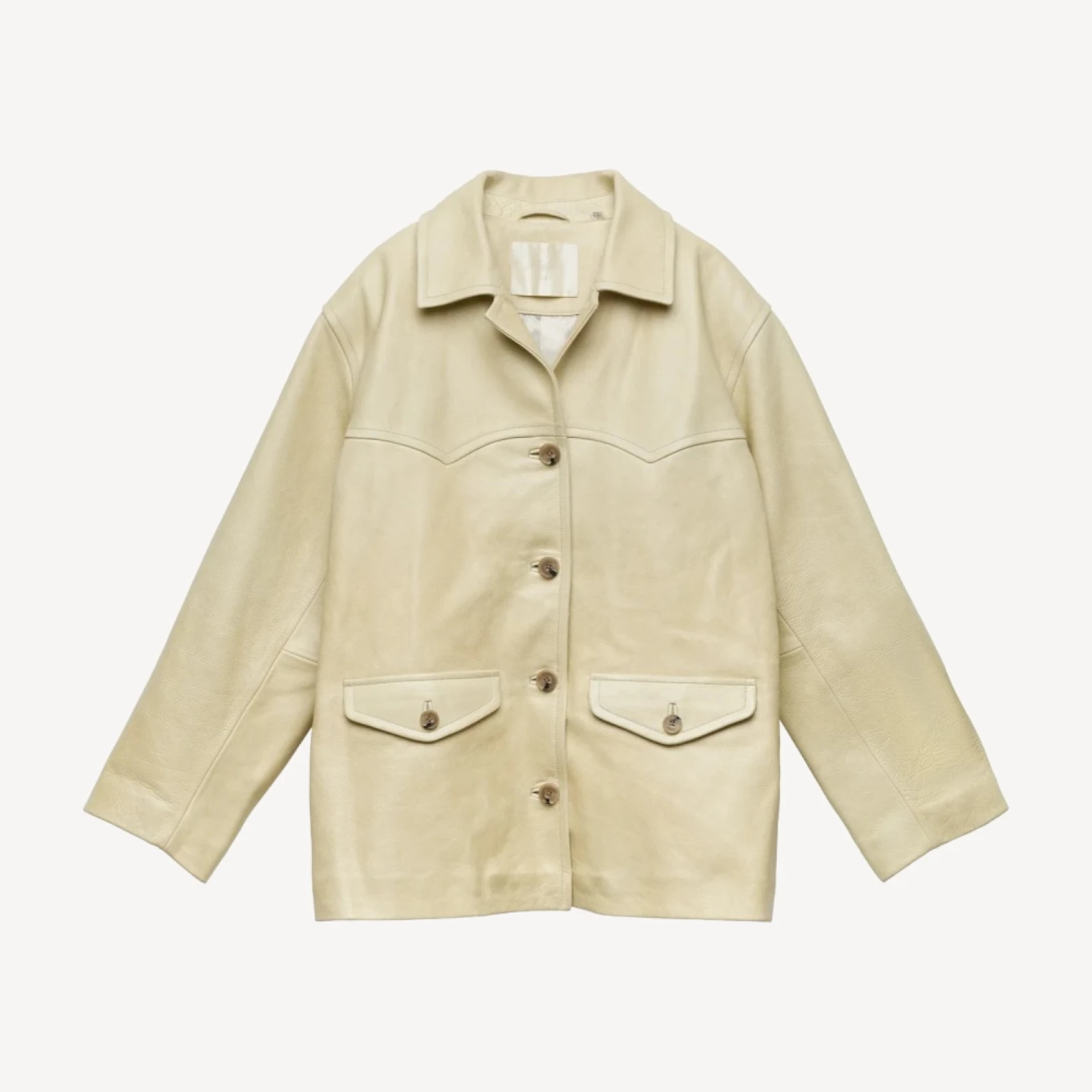 LOCKHART LEATHER JACKET -- LIMEWASH