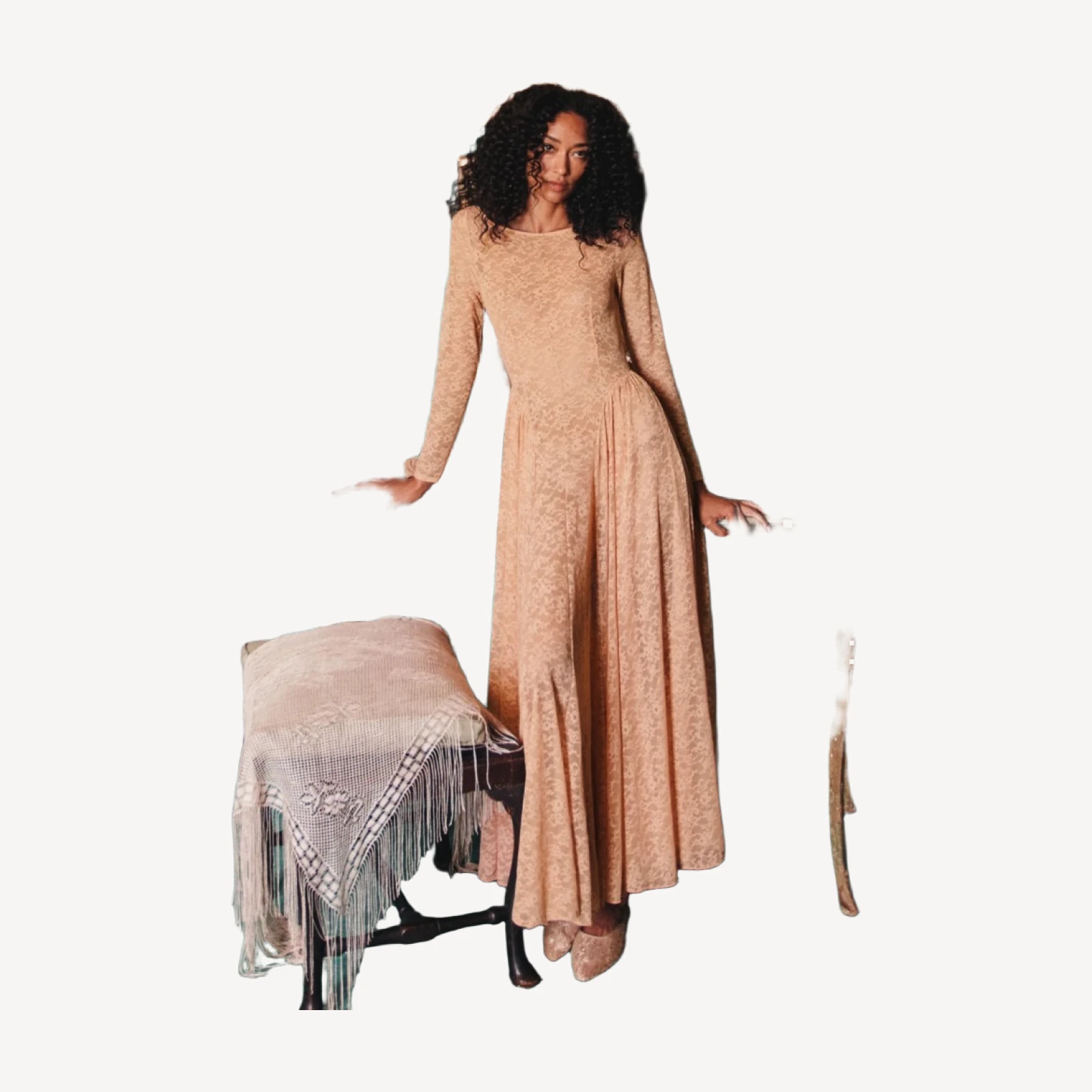 WILHELMINE DRESS -- TOASTED ALMOND