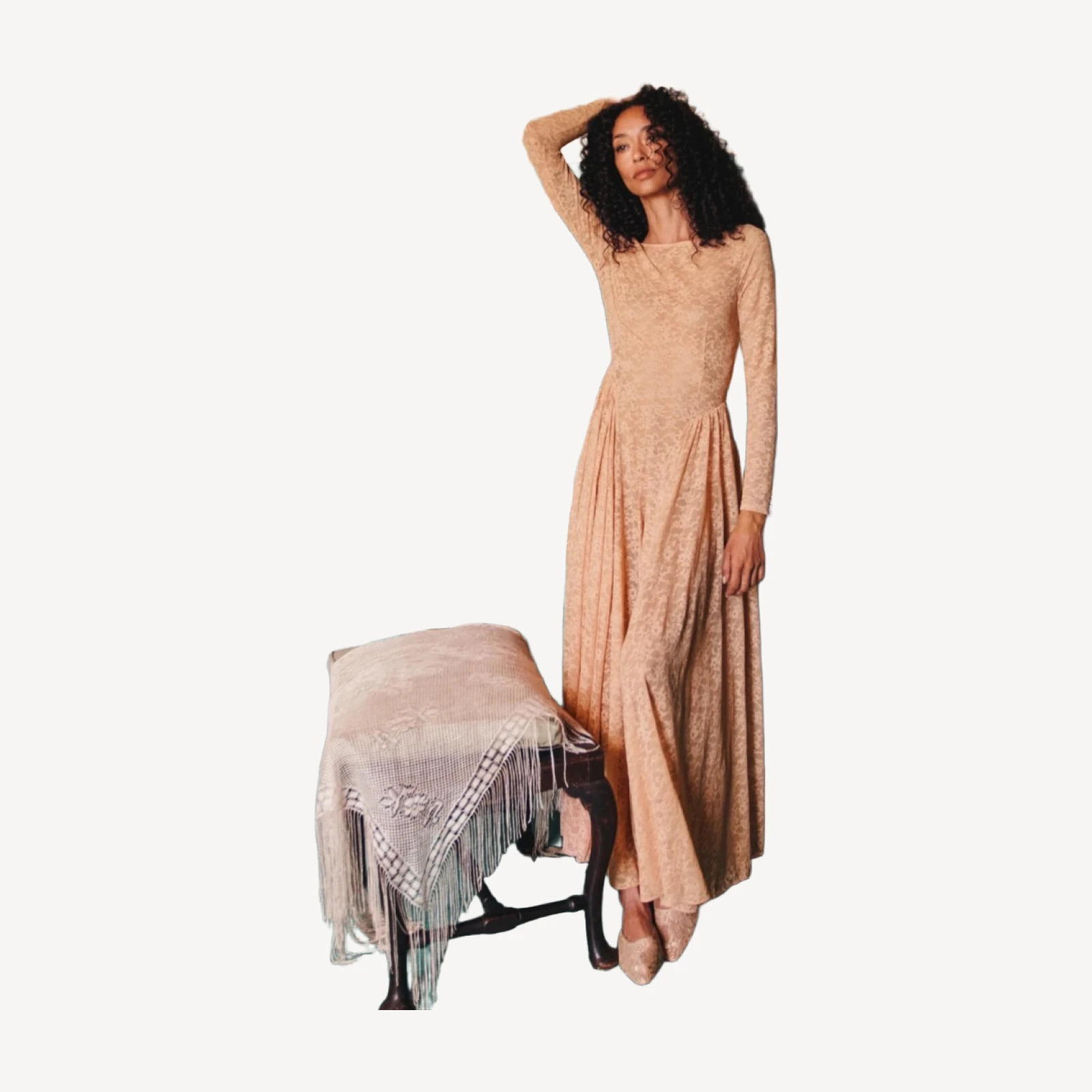 WILHELMINE DRESS -- TOASTED ALMOND