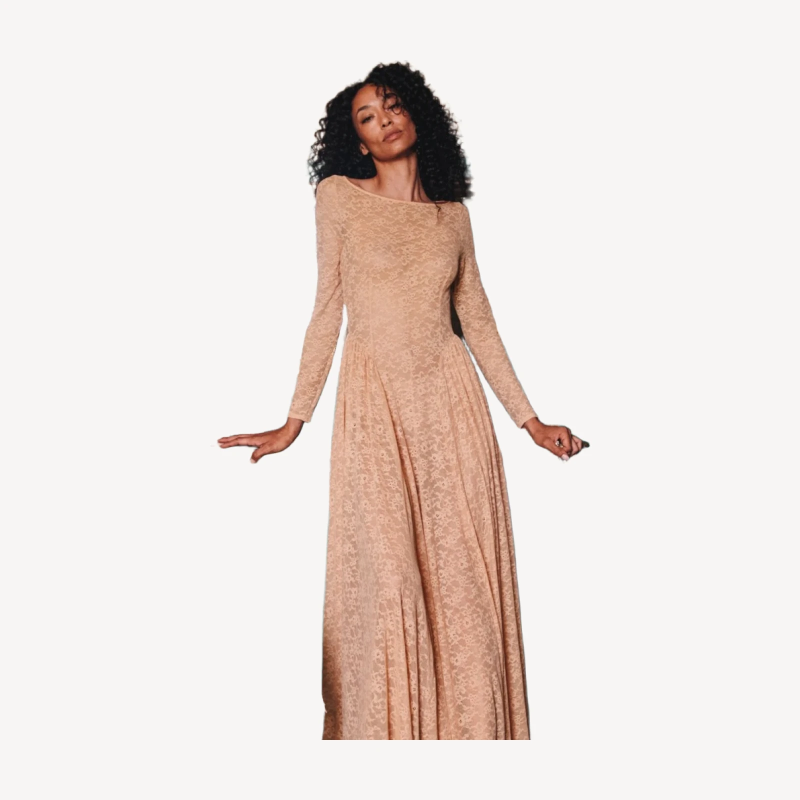 WILHELMINE DRESS -- TOASTED ALMOND