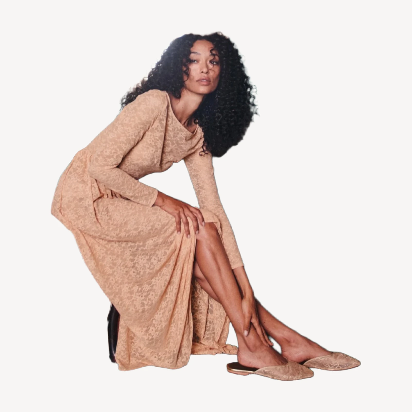 WILHELMINE DRESS -- TOASTED ALMOND