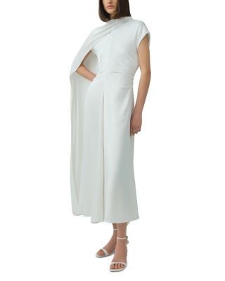 Simkhai Jacka Draped Satin Midi Dress