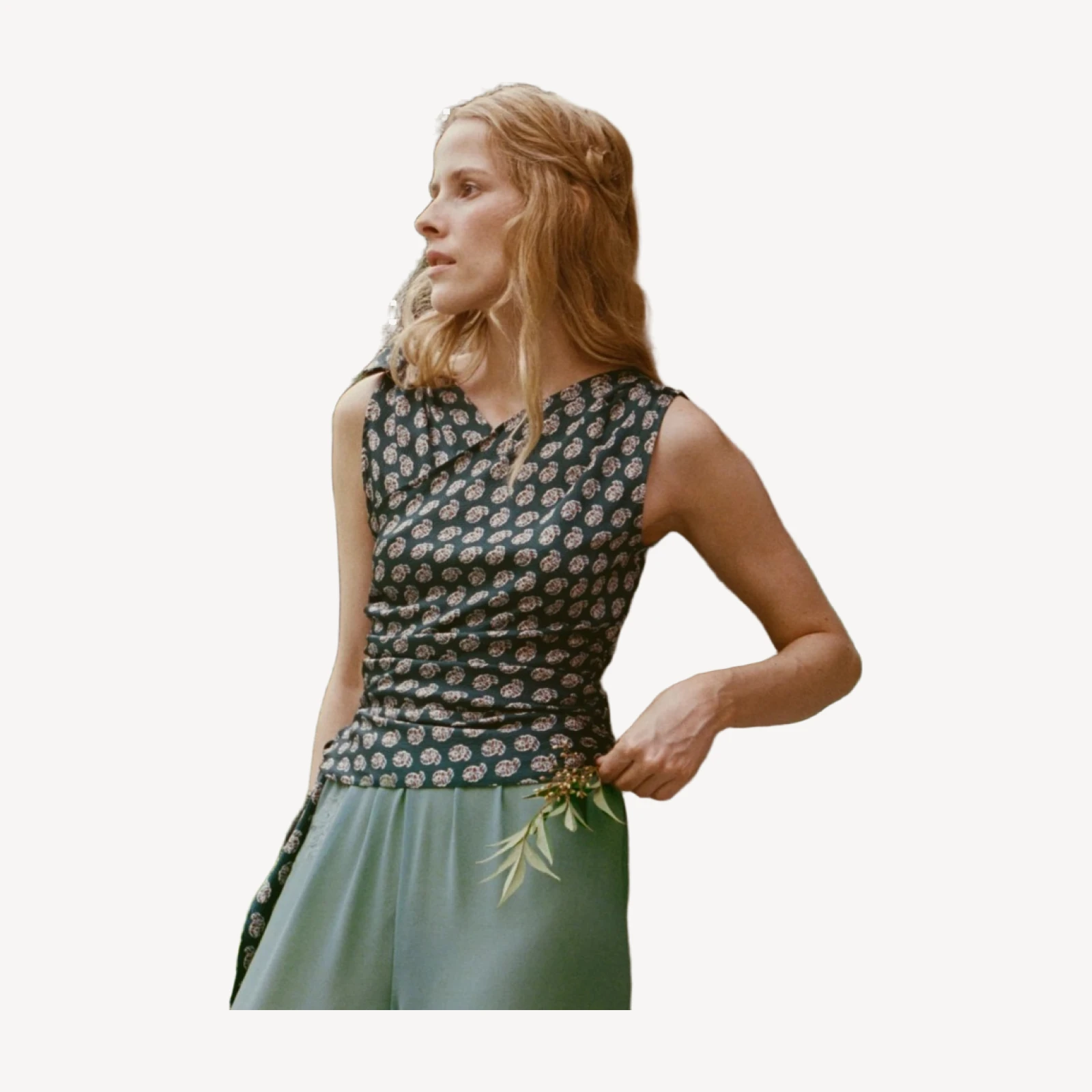 JANILLE TOP -- CHAUMONT PAISLEY