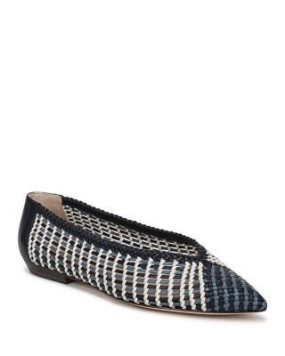 Veronica Beard Women's Bancroft Woven Leather Ballet Flats
