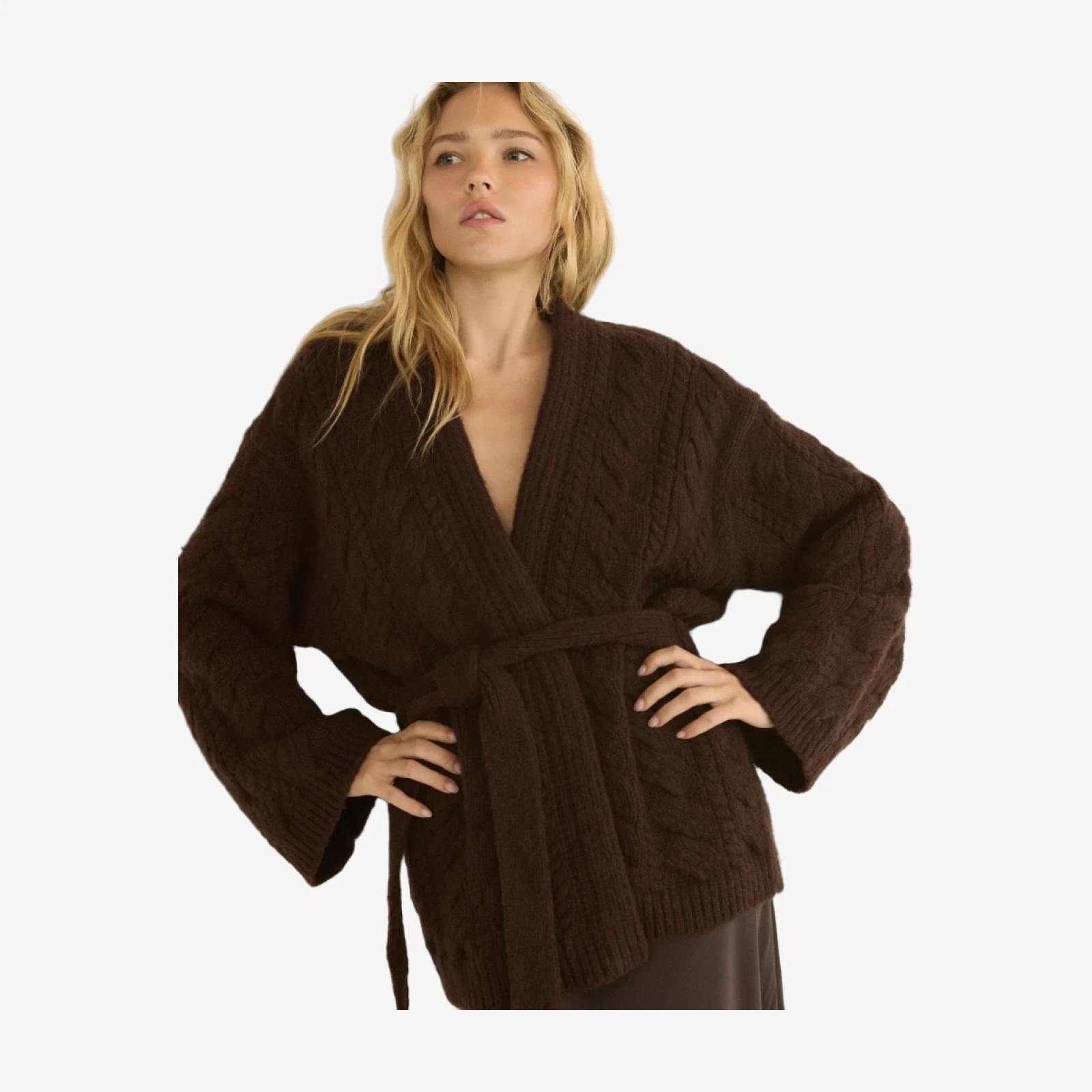 ALPINE CARDIGAN -- SYCAMORE BARK