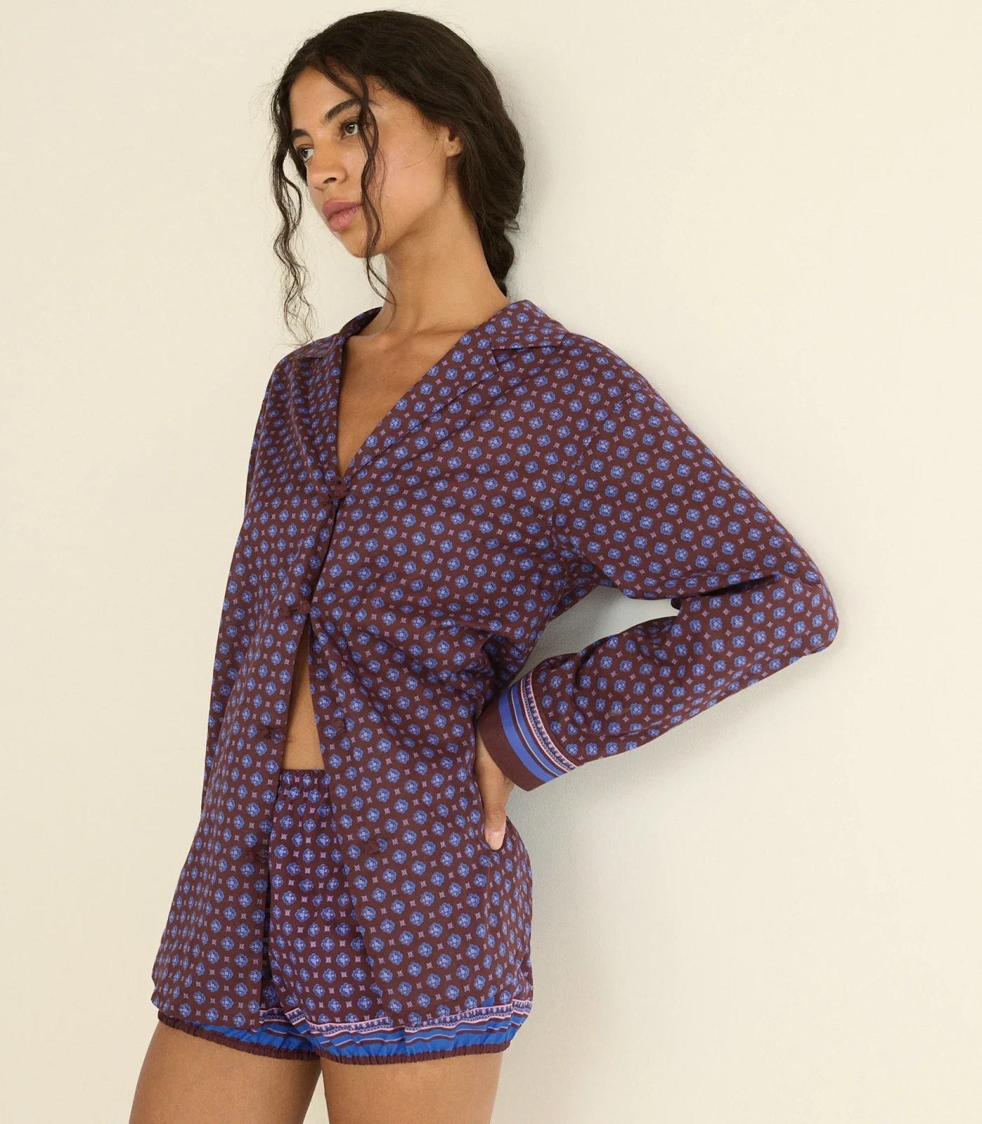 MAURISE TOP -- MENORCA FOULARD