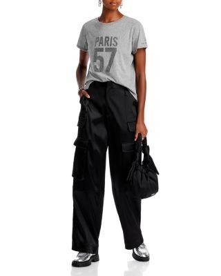 Cinq a Sept Rhinestone Paris Cotton Tee