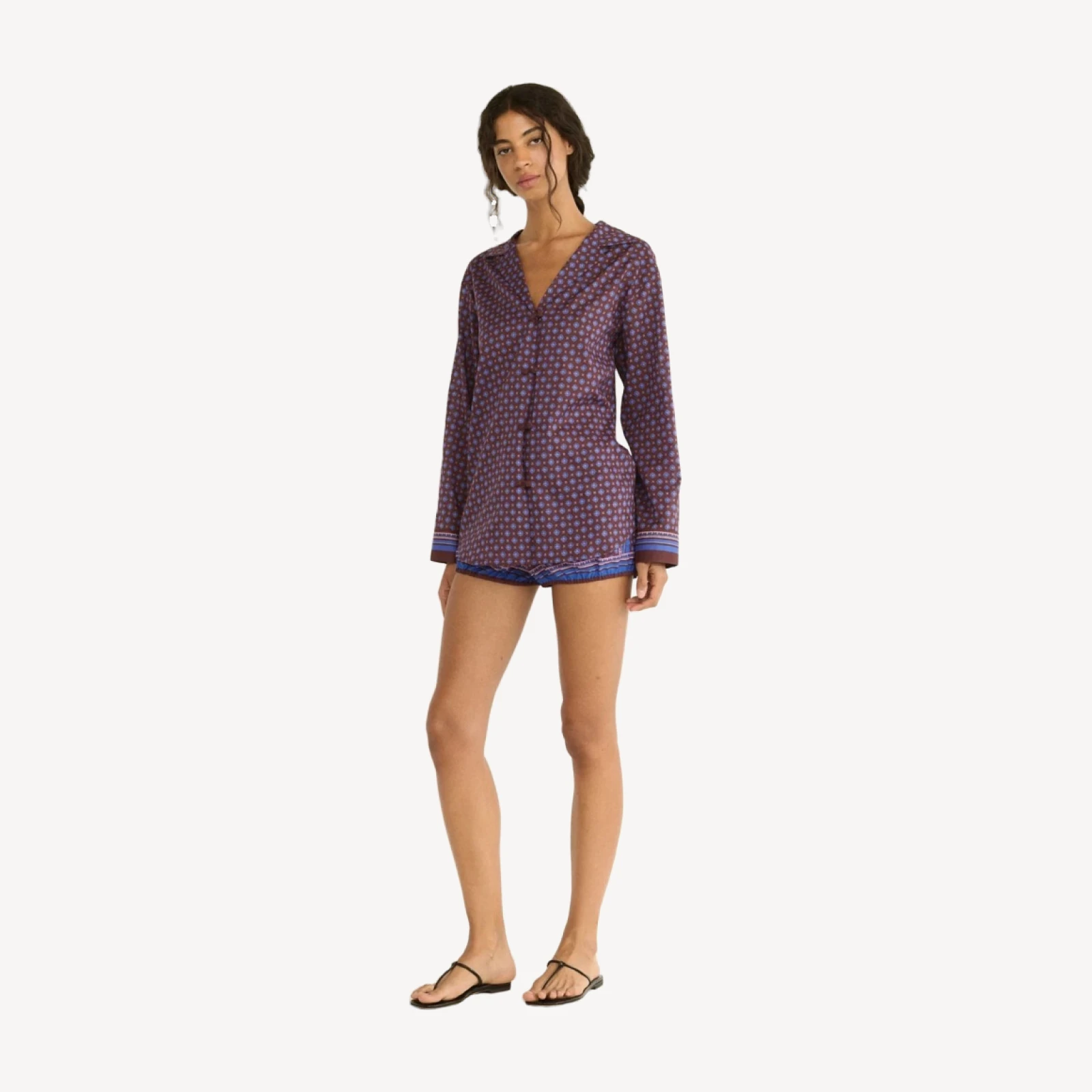 MAURISE TOP -- MENORCA FOULARD