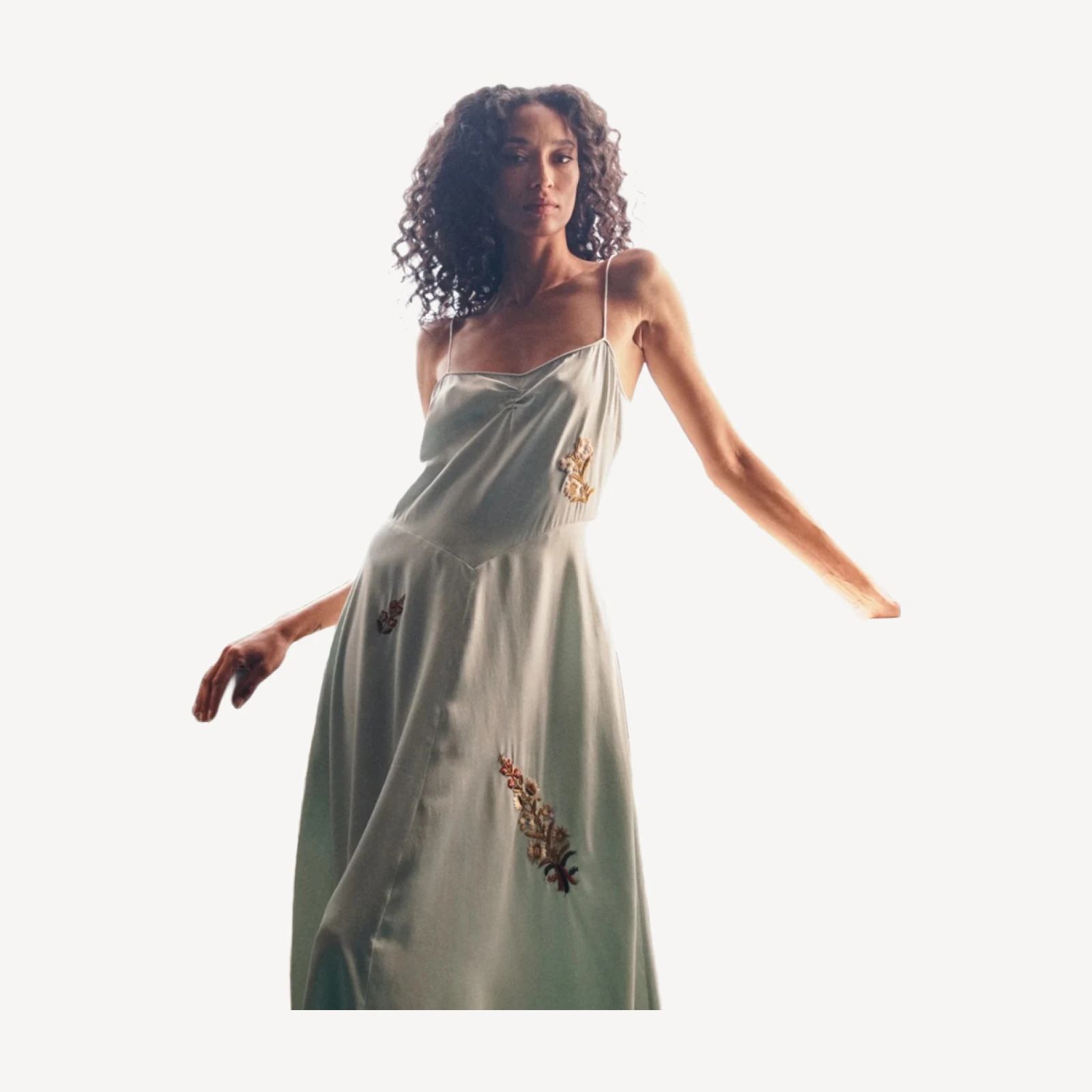 LORRAINE DRESS -- EUCALYPTUS