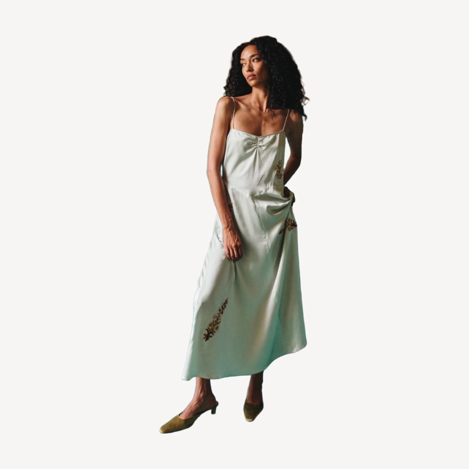 LORRAINE DRESS -- EUCALYPTUS