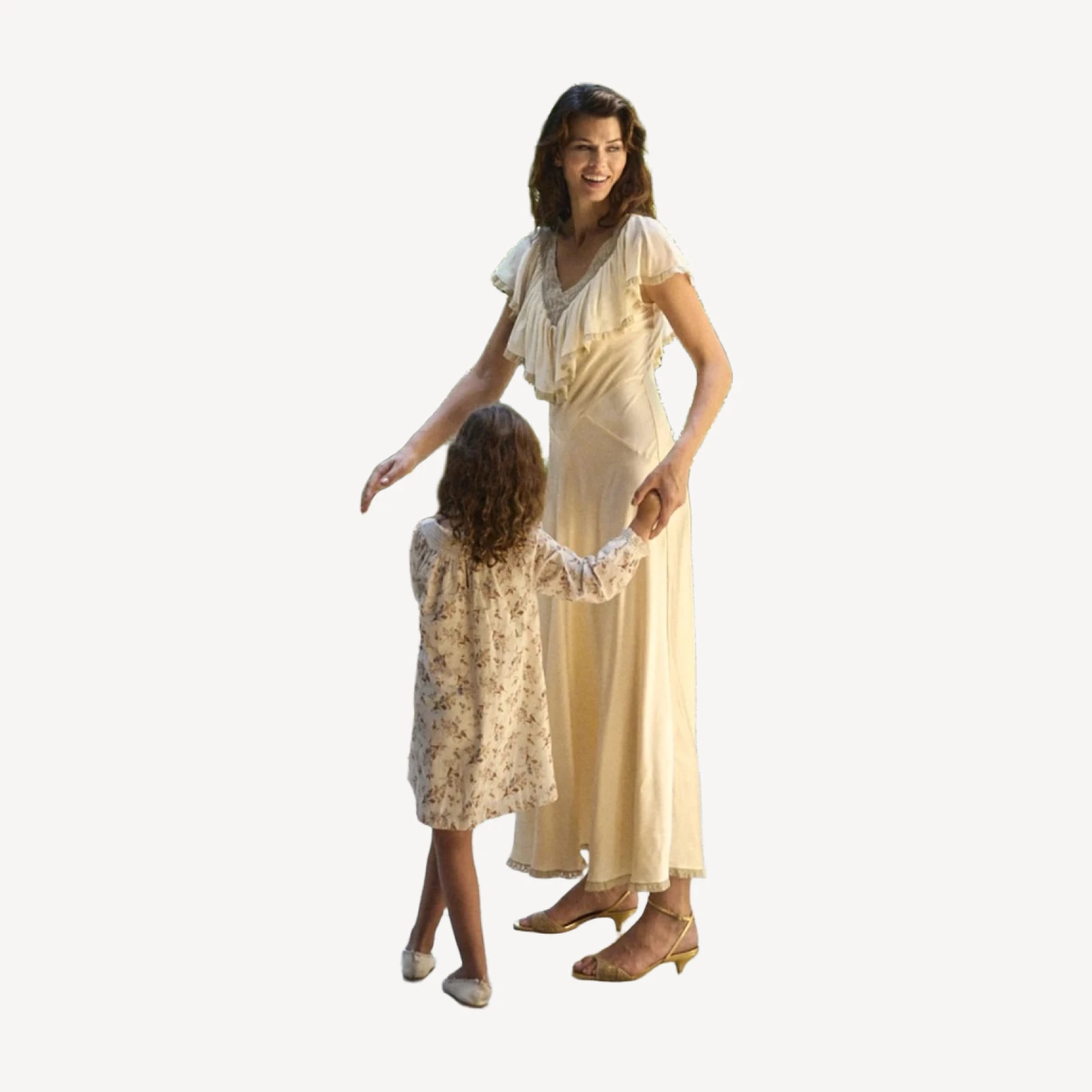 LILIA DRESS -- CRÈME WINDSWEPT MEADOW