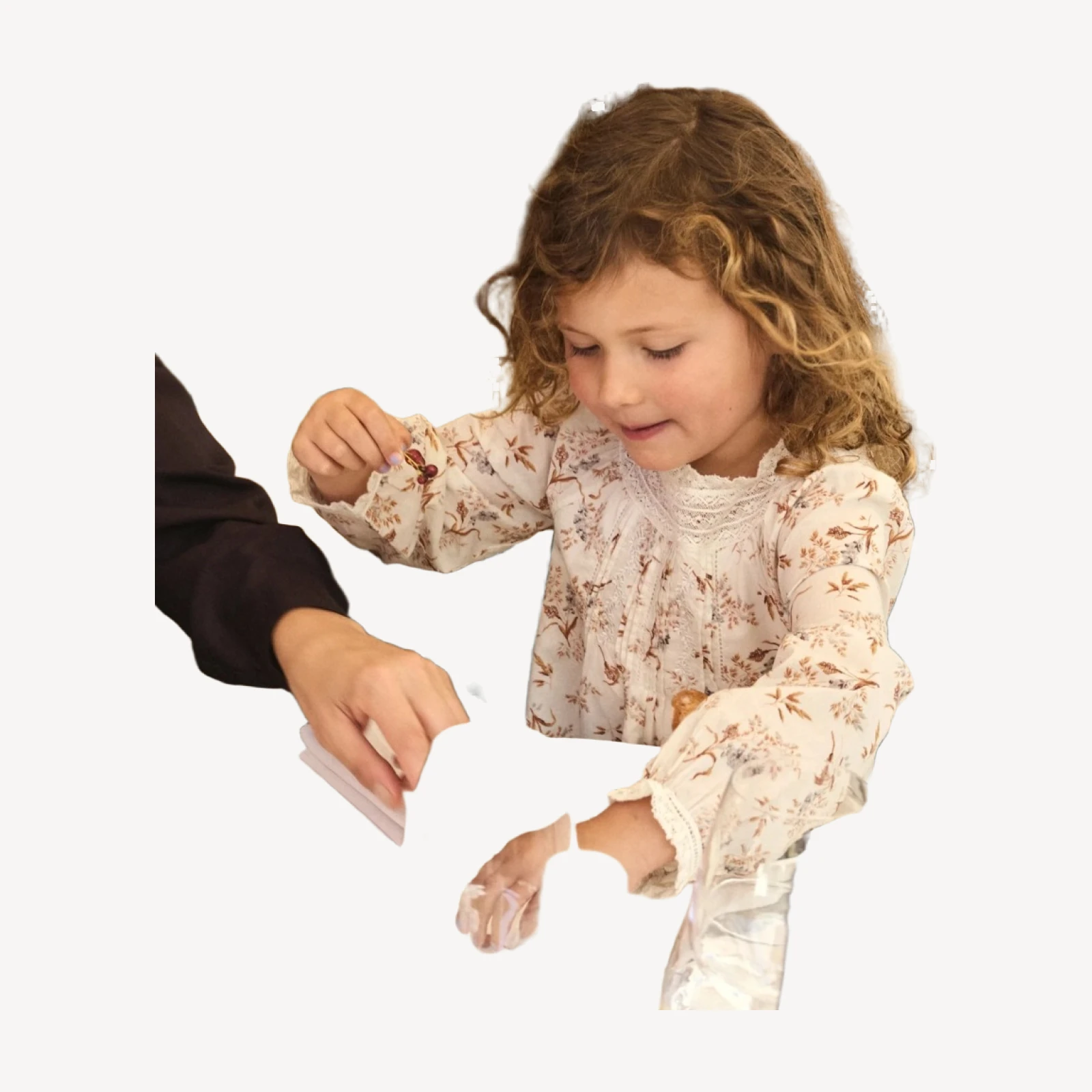 LILIA DRESS -- CRÈME WINDSWEPT MEADOW