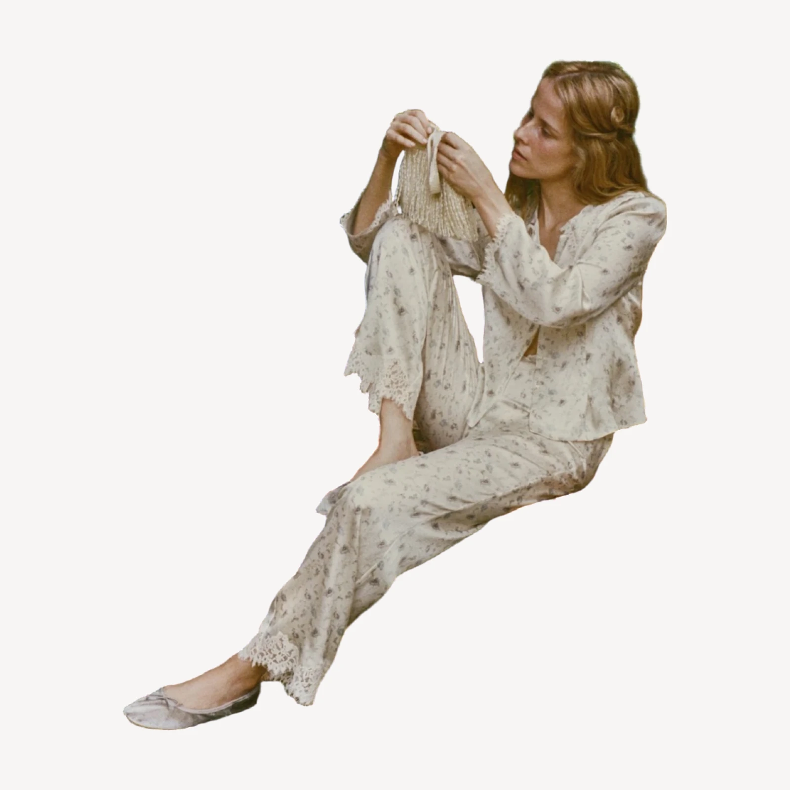 FELISE PANT -- CAMELLIA BLOOM
