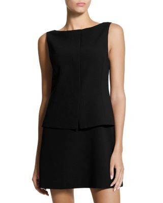 Theory Sleeveless Boat Neck Mini Dress