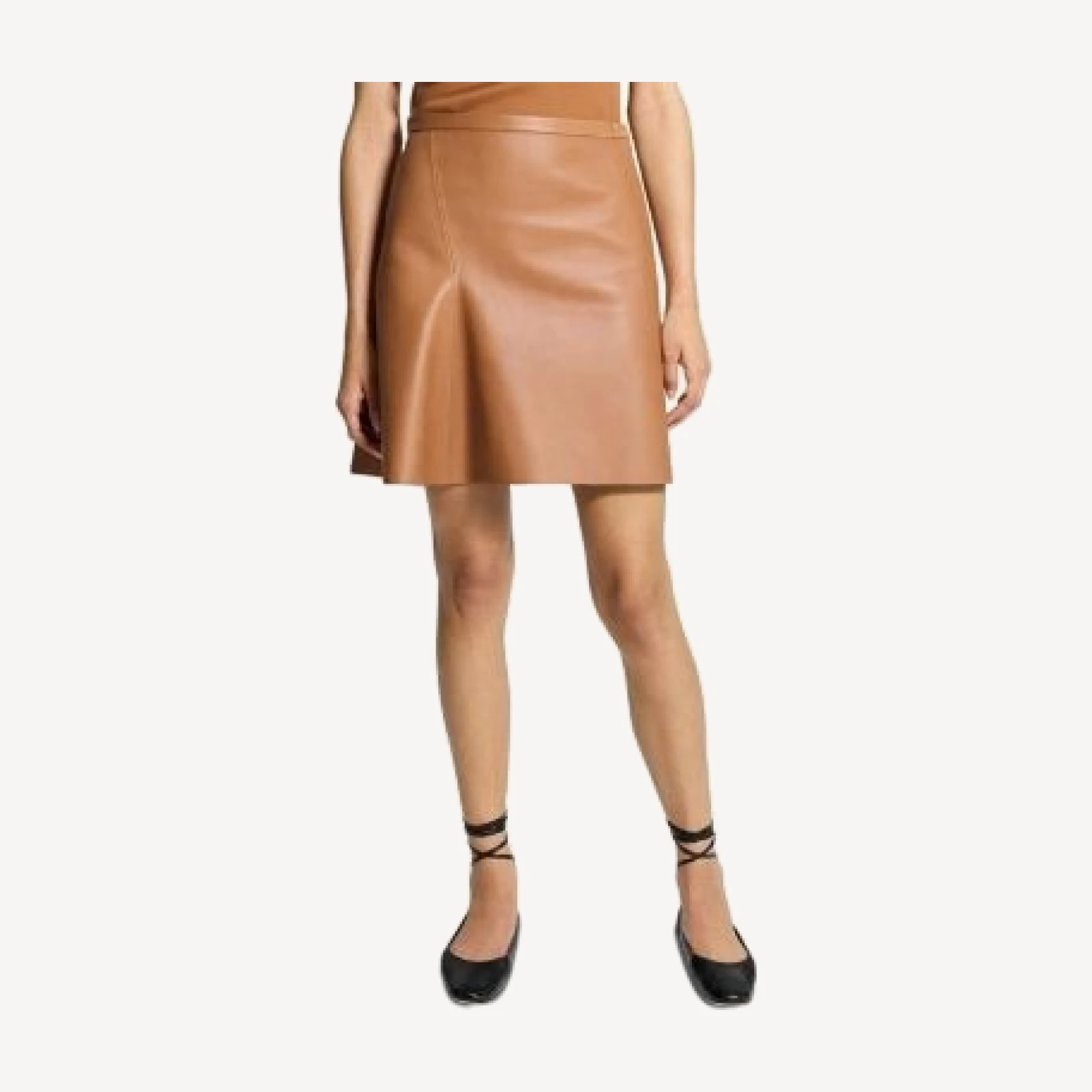 Theory Leather Mini Skirt