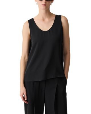 Theory Silk Scoop Neck Shell