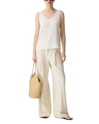 Theory Silk Scoop Neck Shell