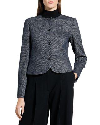 Theory Herringbone Tweed Clean Jacket