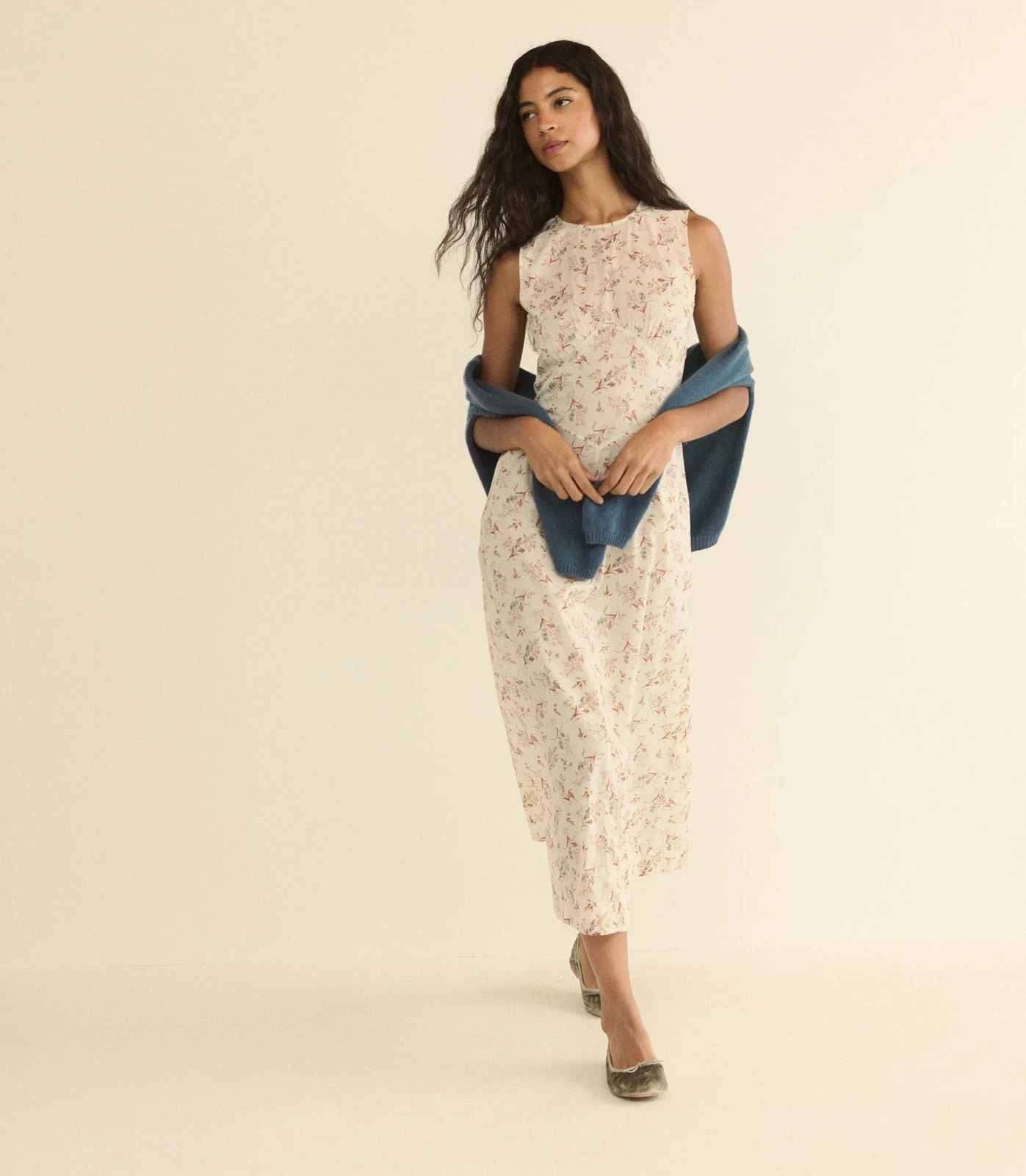 RIONA DRESS -- CRÈME WINDSWEPT MEADOW