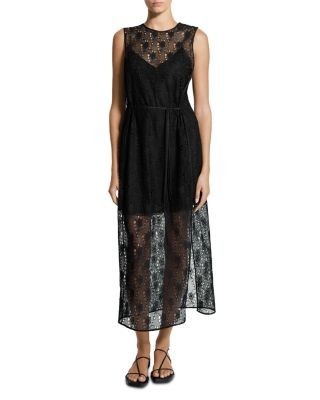 Theory Lace Tie Waist Dress