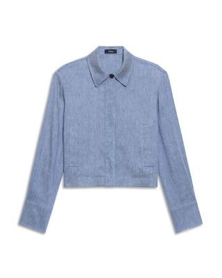 Theory Cropped Denim Jacket