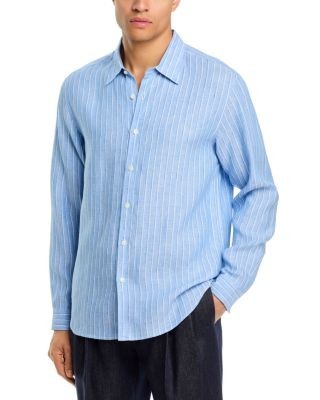 Theory Irving Stripe Linen Shirt
