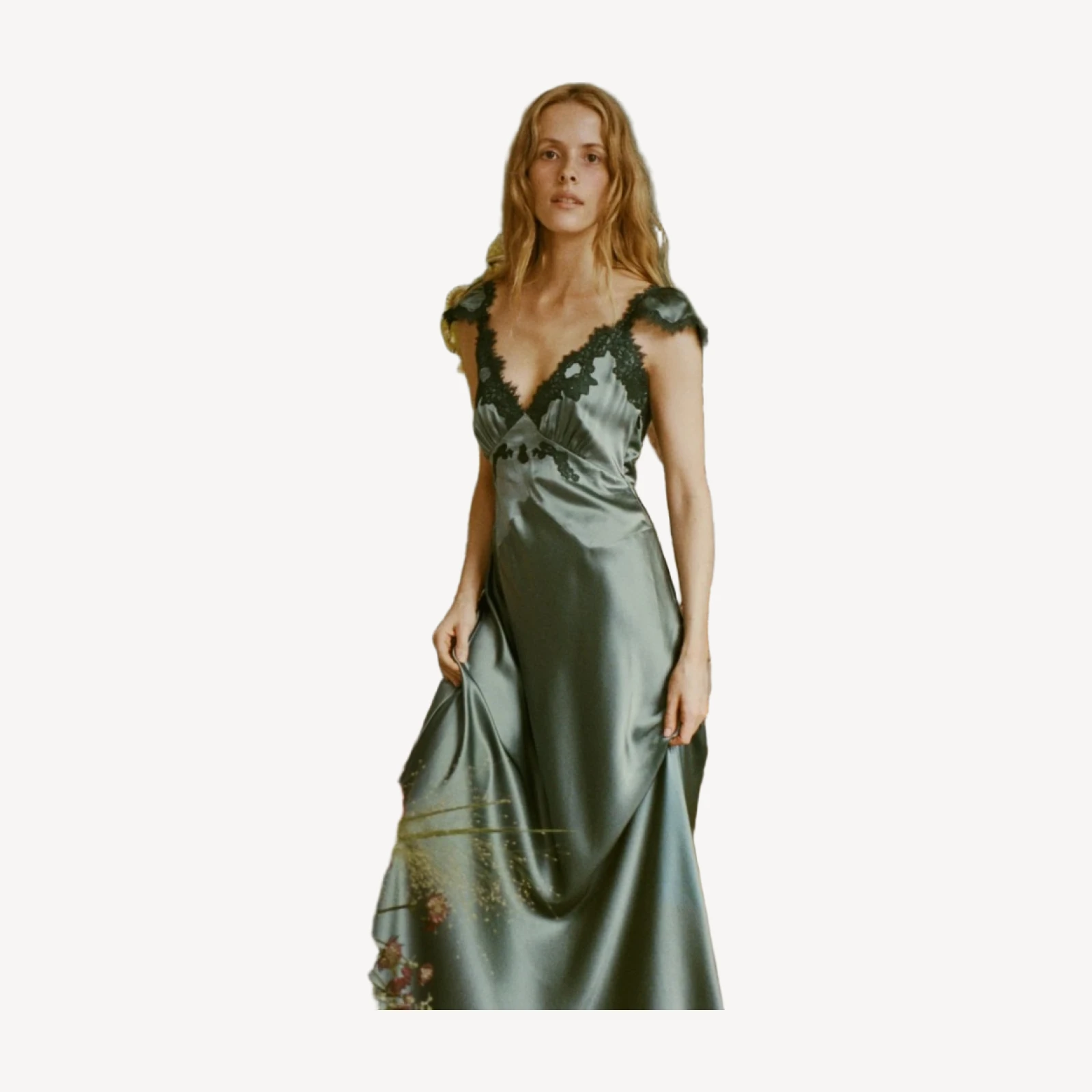 FIONA DRESS -- DULAC GREEN