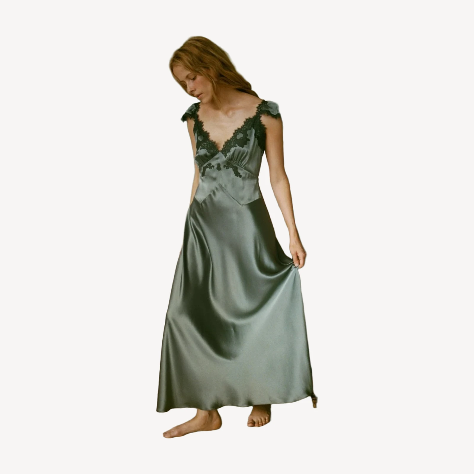 FIONA DRESS -- DULAC GREEN