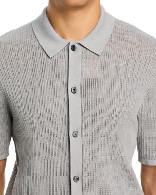 Theory Short Sleeve Button Down Shirt in Tactile Cotton