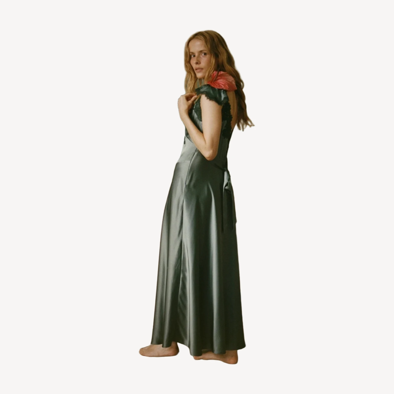 FIONA DRESS -- DULAC GREEN