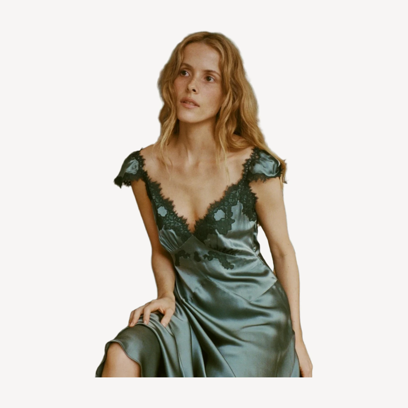 FIONA DRESS -- DULAC GREEN