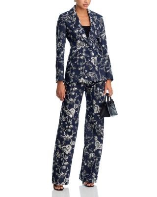 Cinq a Sept Garden High Rise Embroidered Denim Nolita Jeans