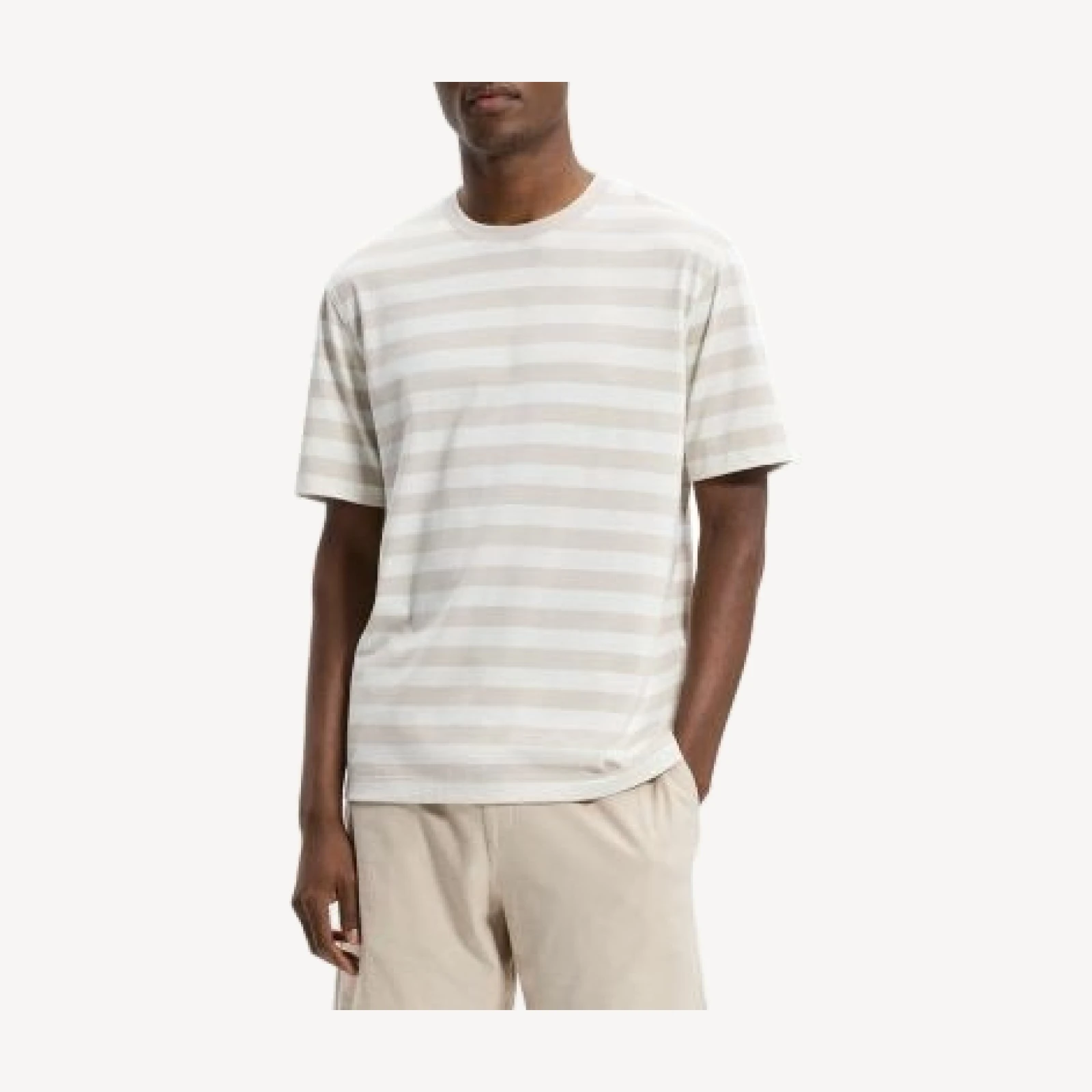 Theory Balance Stripe Crewneck T-Shirt